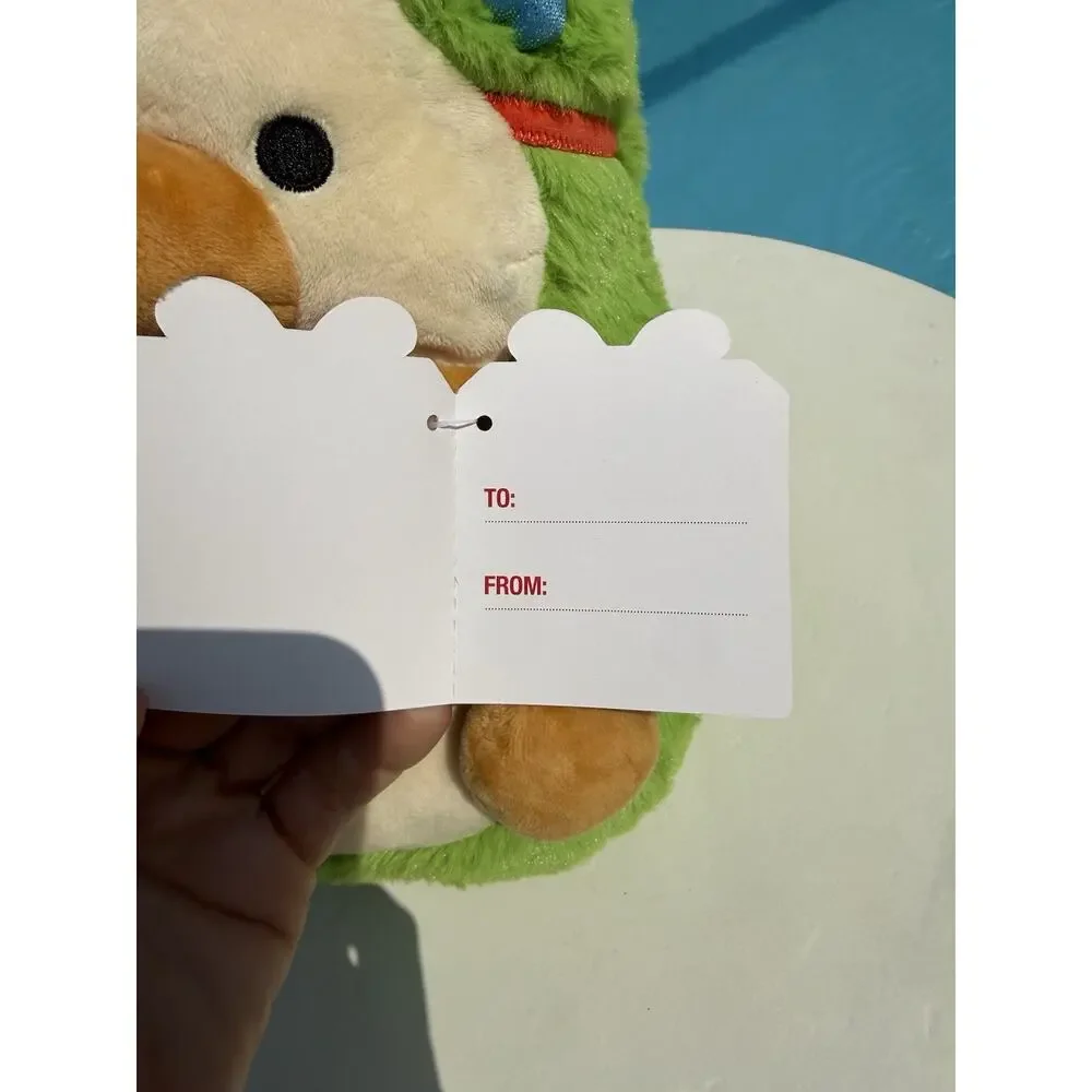 Play Right Green Holiday Hedgehog Stuffed Plush Christmas Tree Ornaments 10” NWT